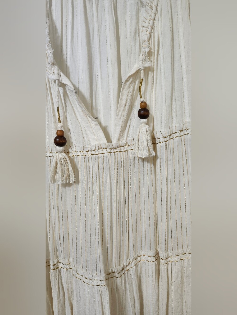 Free People Boho Tiered Halter Maxi Pant in Cream - Picture 5 of 6